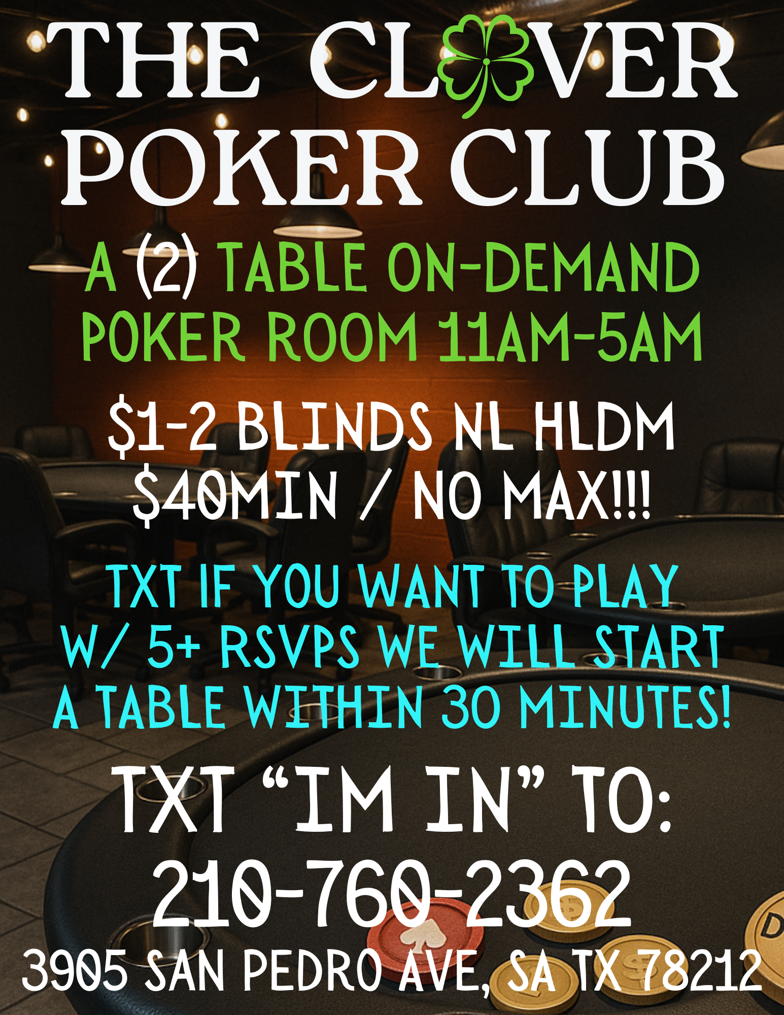 Poker Club Sign