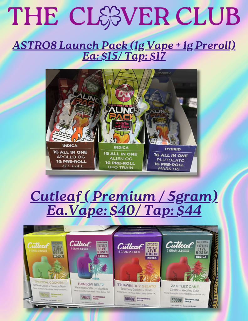 ASTRO8 Launch Pack (1g Vape + 1g Preroll) & Cutleaf ( Premium 5gram)