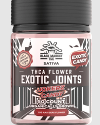 JOKERZ CANDY  (Sativa) / Black Market THC – THCA – EXOTIC JOINTS-Premium Organically Grown Flower Joints (Exotic Candy) (1ct -1.5g Preroll)