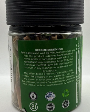 Roll Ups (Hybrid) / Black Market THC – THCA LIGHT JOINTS- Organically Grown Flower Joints (AAA LIGHT DEPS) (1ct -1.5g Preroll)