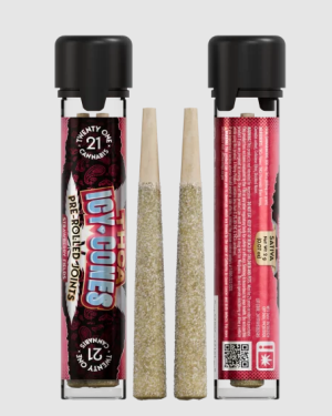 Strawberry Fields (Sativa) – 21 ICY CONES – (2ct/1g Ea)