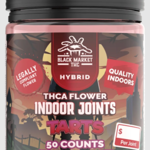 Tarts (Hybrid) / Black Market THC - THCA Premium Organically Grown Flower Joints (1ct -1.5g Preroll)