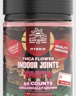 Tarts (Hybrid) / Black Market THC – THCA Premium Organically Grown Flower Joints (1ct -1.5g Preroll)